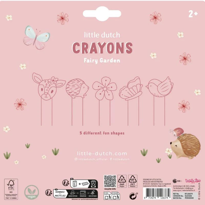 Pastelli a cera Fairy Garden Little Dutch