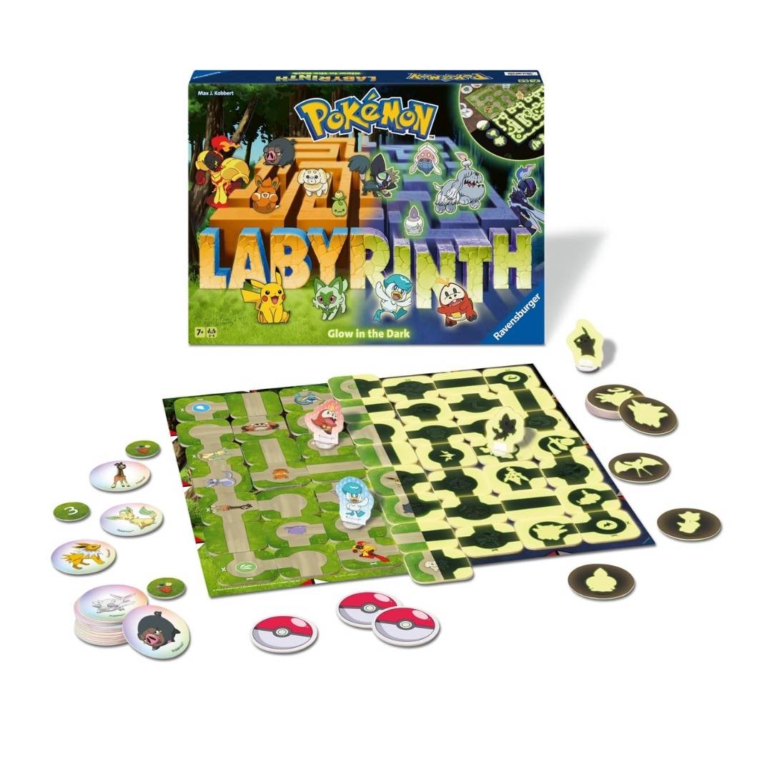 Pokémon Labyrinth Glow in the Dark. Gioco da tavolo