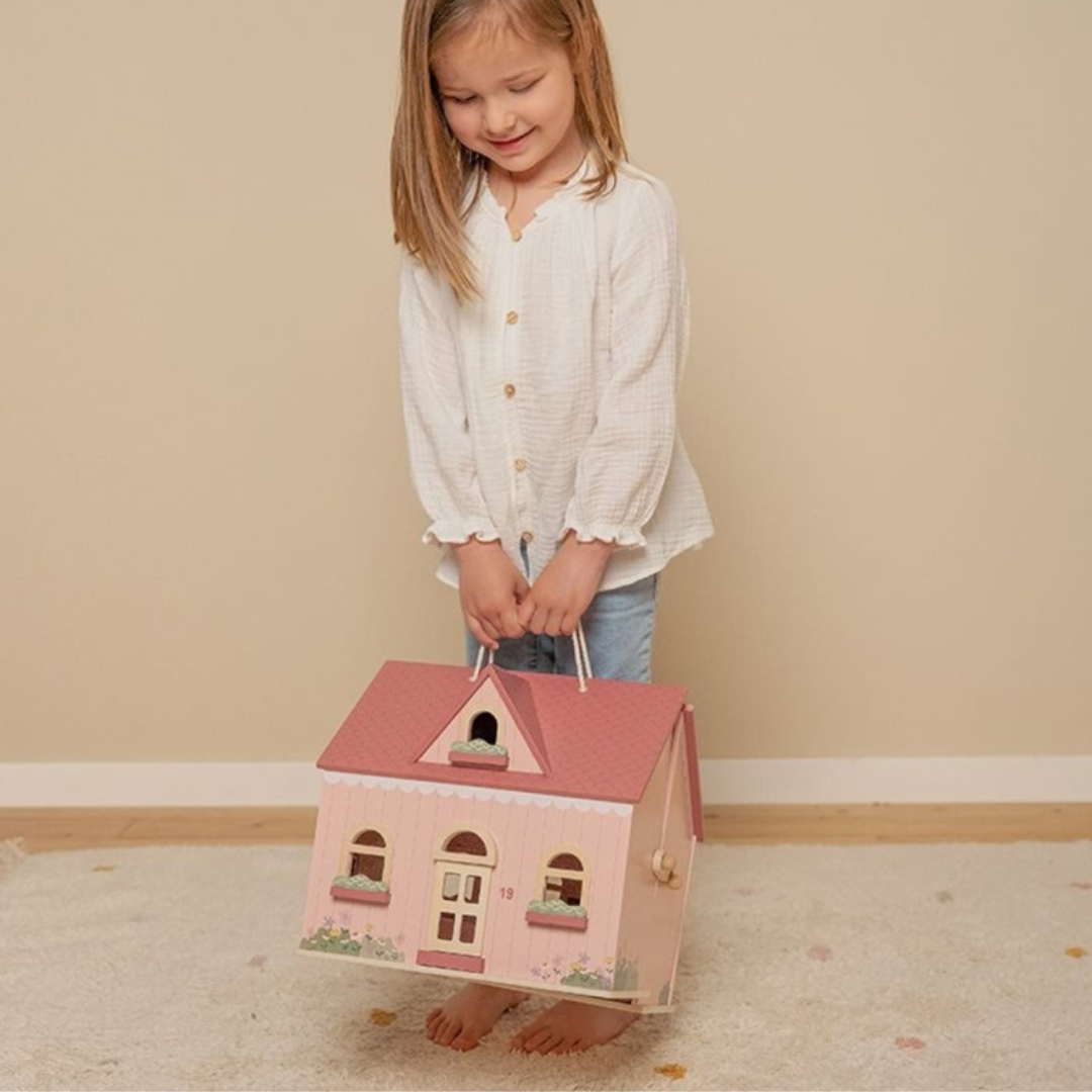 Casa delle Bambole Portatile in Legno