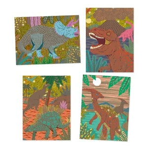 Carte da grattare dinosauri