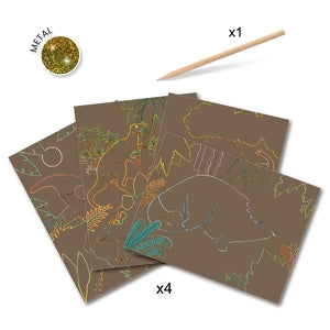Carte da grattare dinosauri
