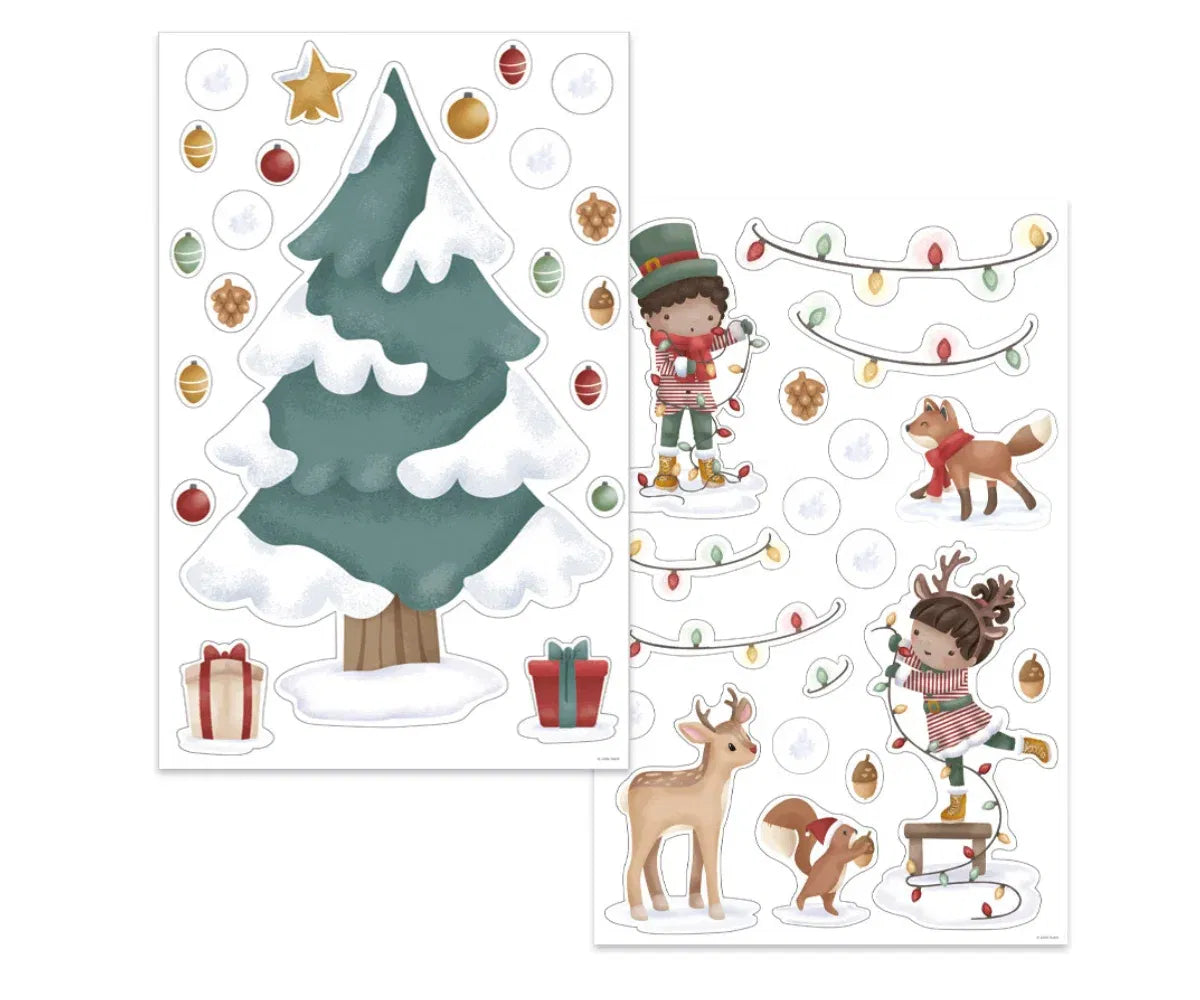 Sticker attacca stacca per vetro - Albero di Natale Little Dutch
