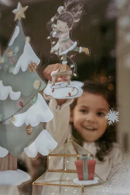 Sticker attacca stacca per vetro - Albero di Natale Little Dutch