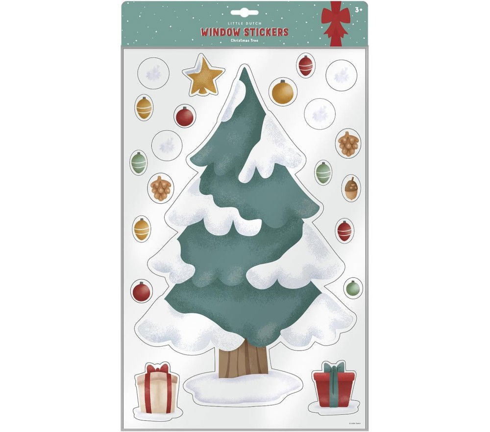 Sticker attacca stacca per vetro - Albero di Natale Little Dutch