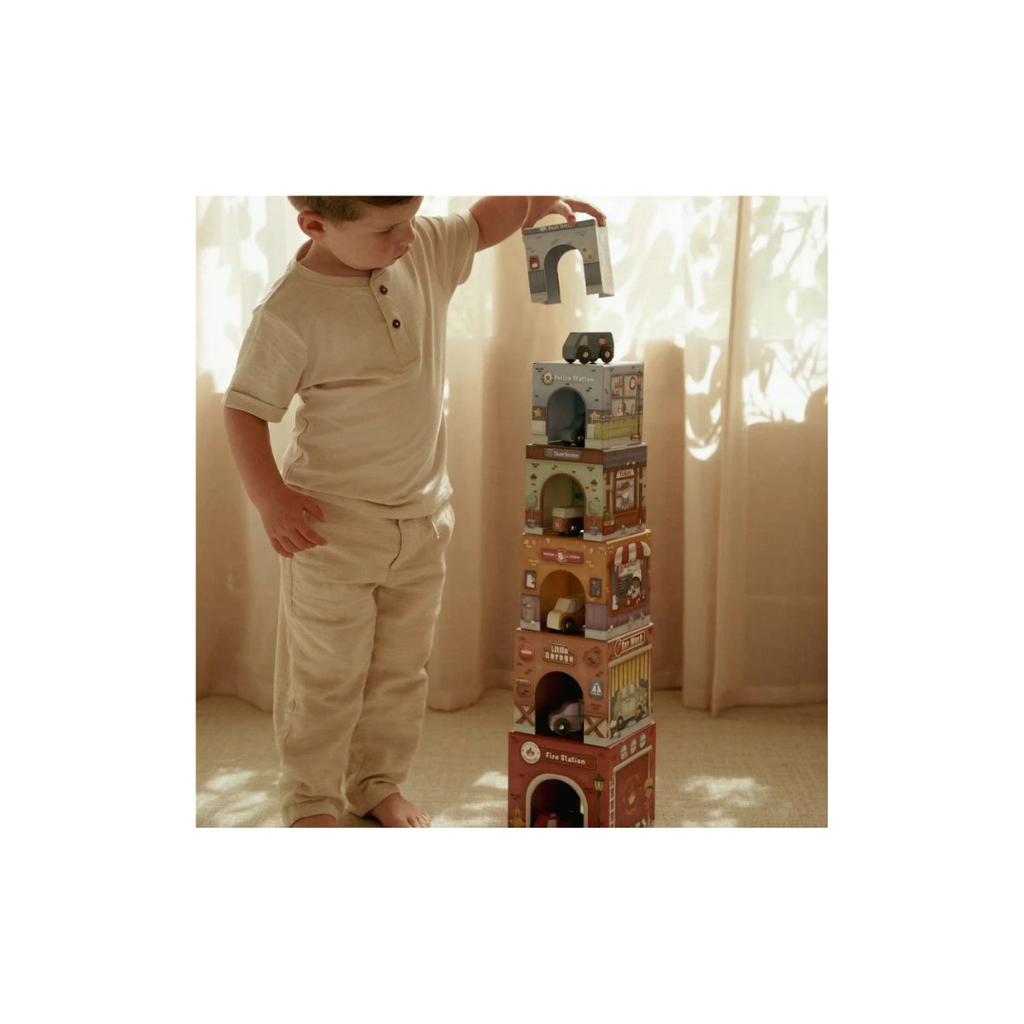 Blocchi di Impilamento con Auto - LITTLE DUTCH