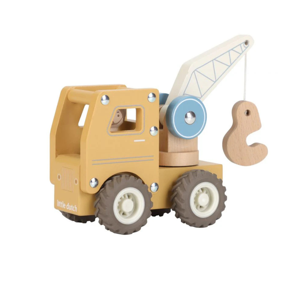 Camion con gru con personaggio