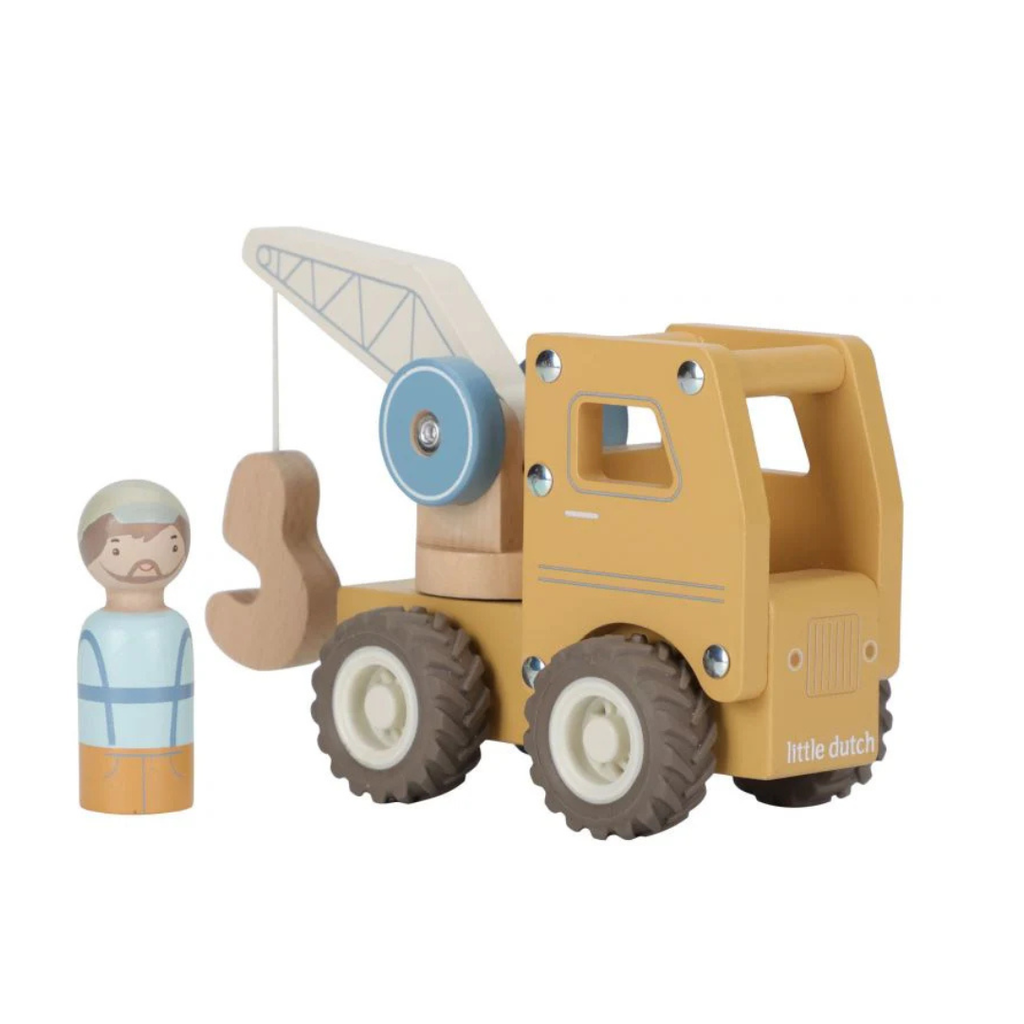 Camion con gru con personaggio