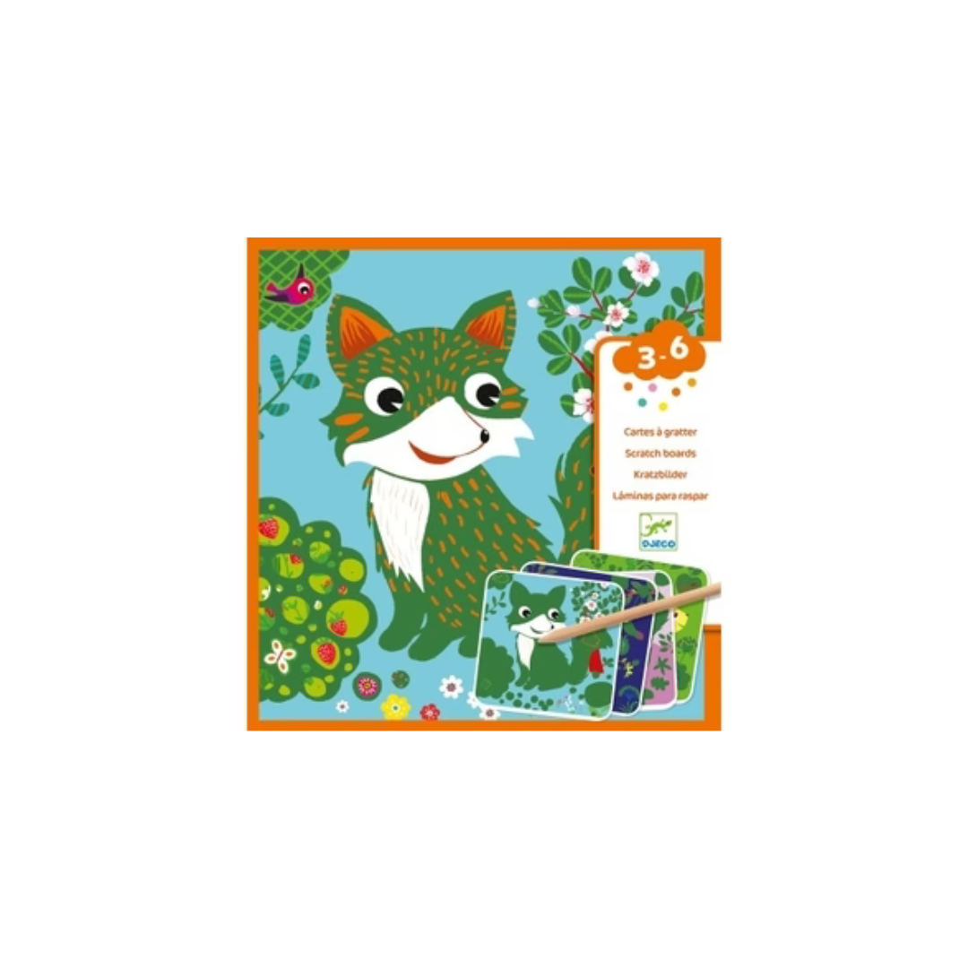 Carte da grattare Animali della foresta