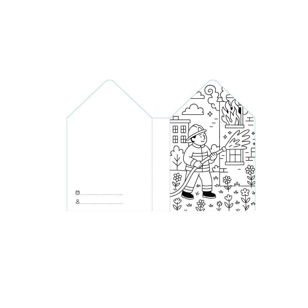 Colouring books pompieri