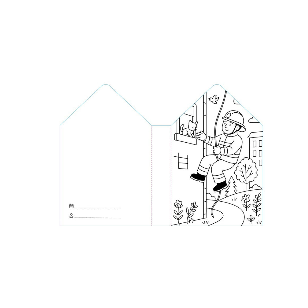 Colouring books pompieri