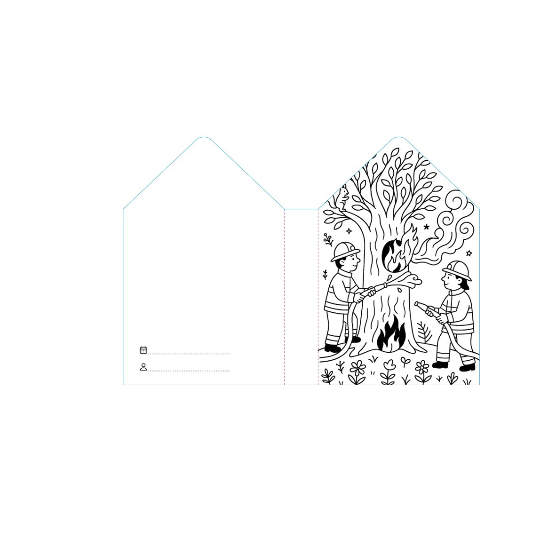Colouring books pompieri