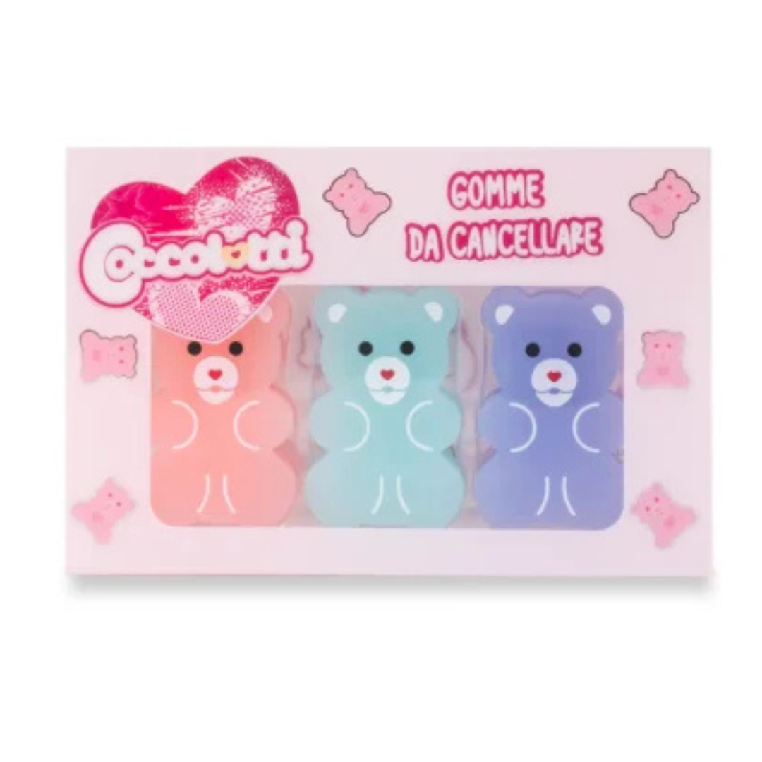 Set 3 gomme da cancellare Coccolotti