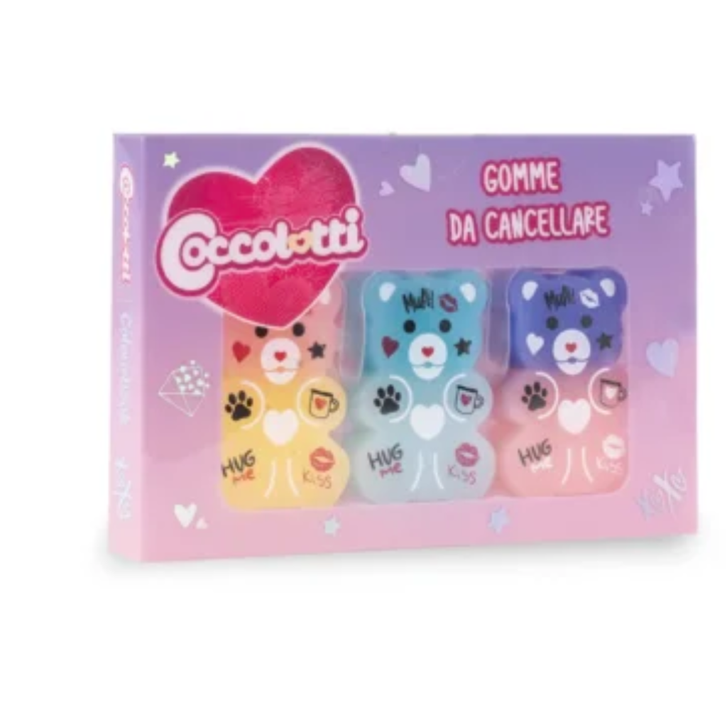 Set 3 gomme da cancellare Coccolotti