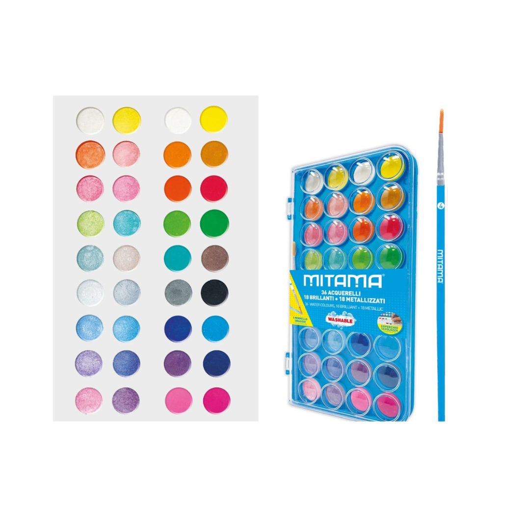 Mitama – Set 18 Acquerelli Colori Brillanti