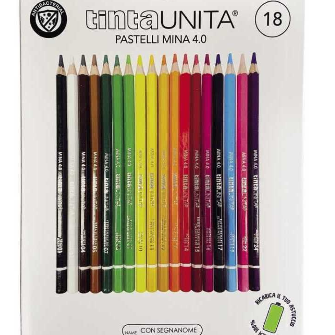 Set 18 Pastelli a Tinta Unita