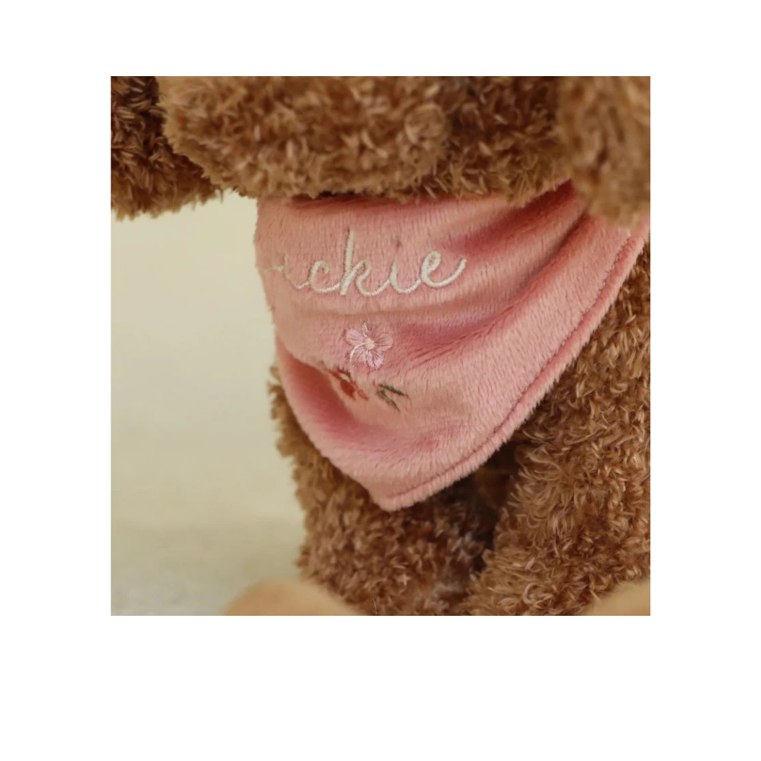 Peluche cane Jackie con trasportino