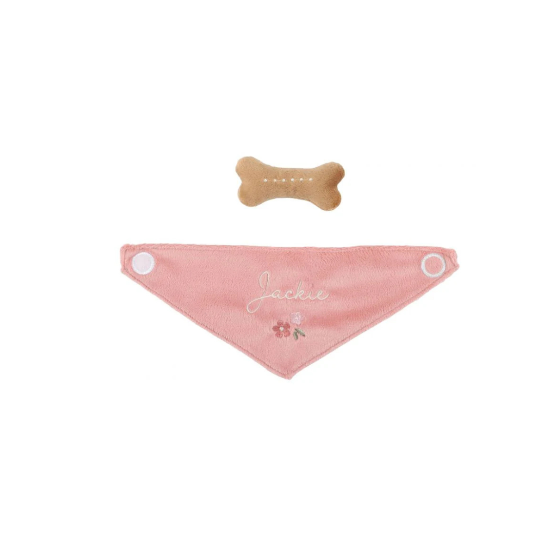 Peluche cane Jackie con trasportino