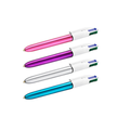 Penna Bic 4 colori  fusto metallizzata