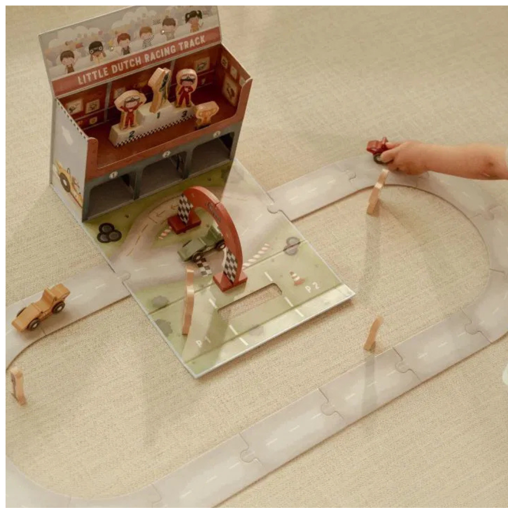 Pista Macchinine Portatile in Legno