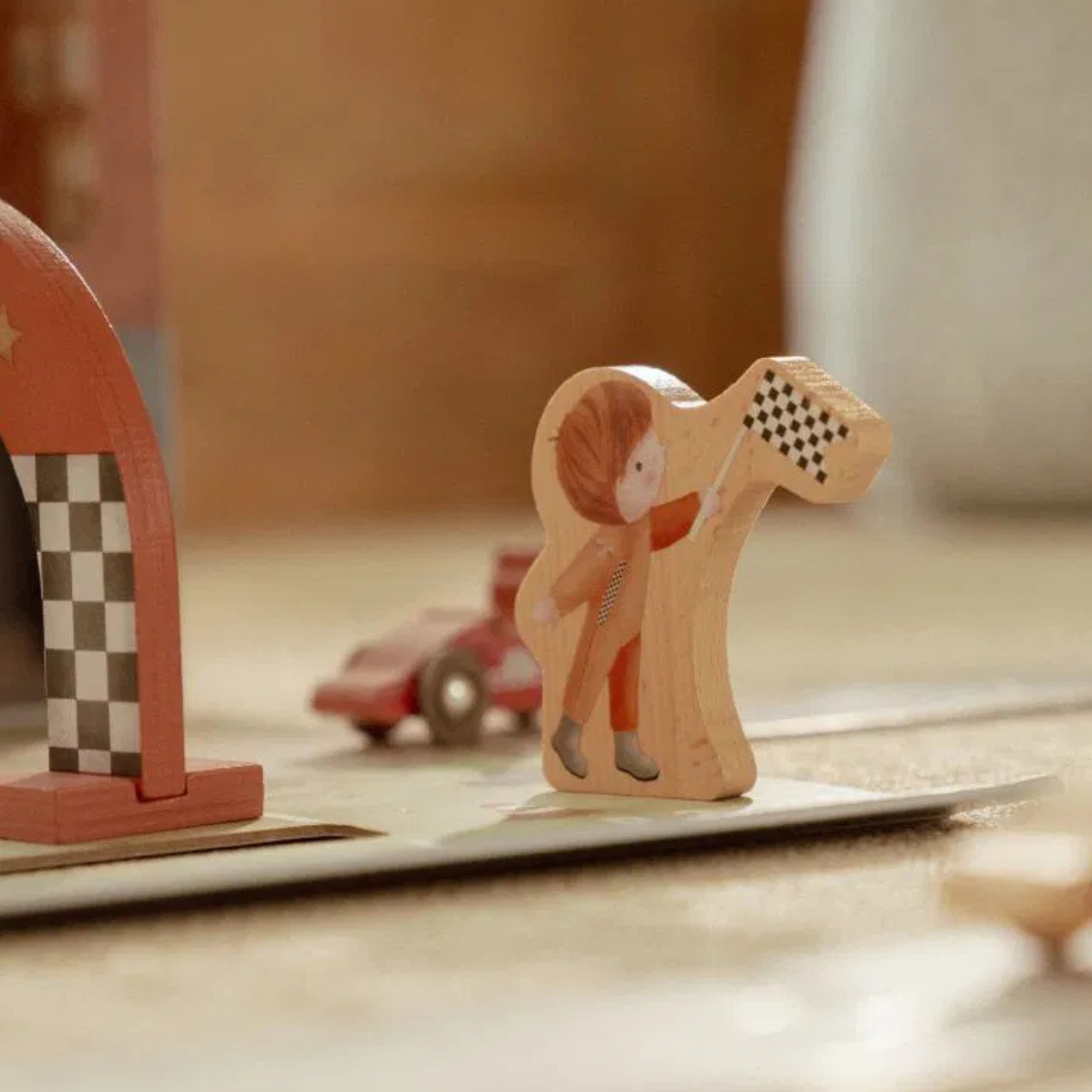 Pista Macchinine Portatile in Legno