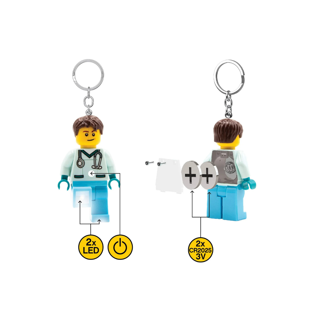 Torcia portachiavi Lego chirurgo