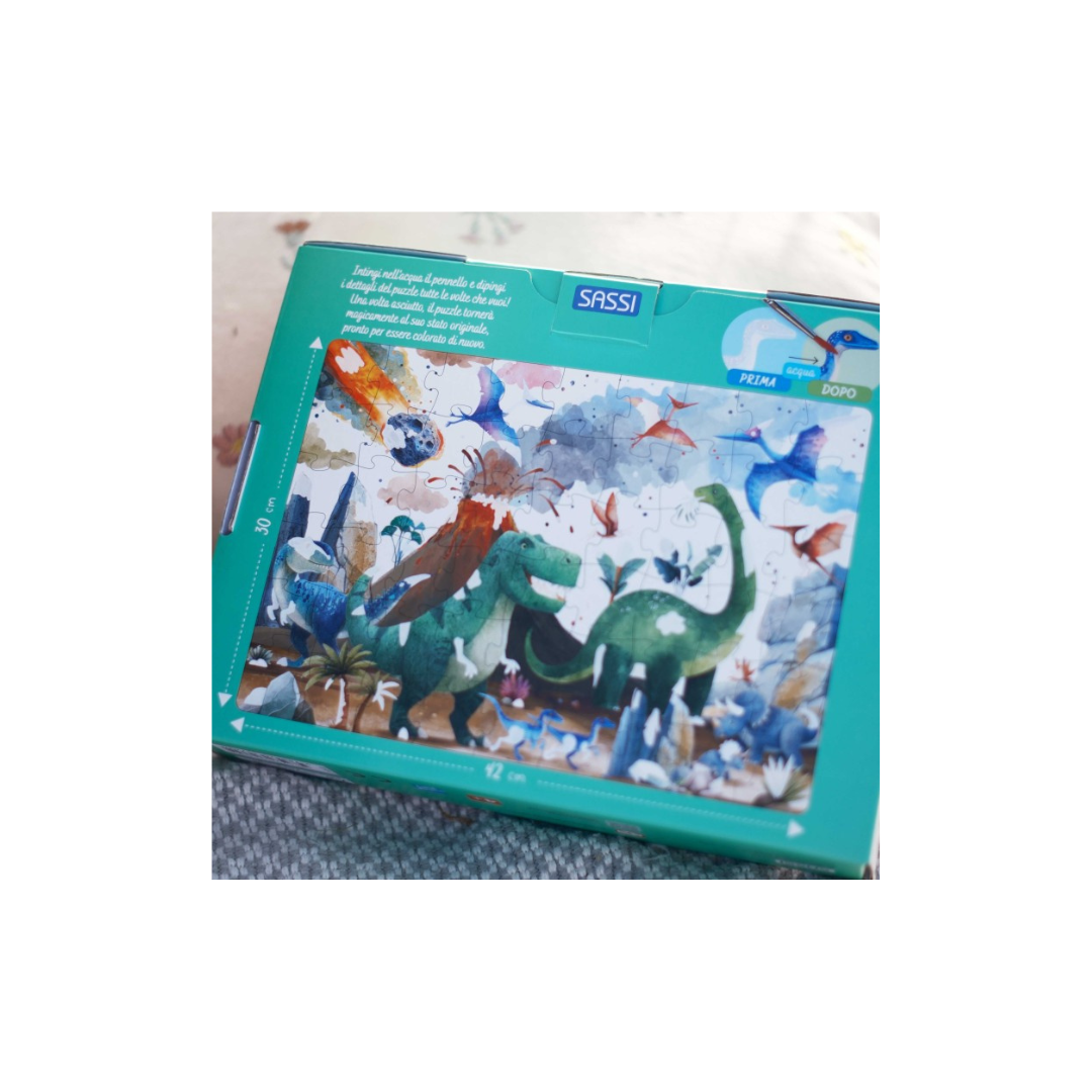 Magico puzzle ad acqua. I dinosauri