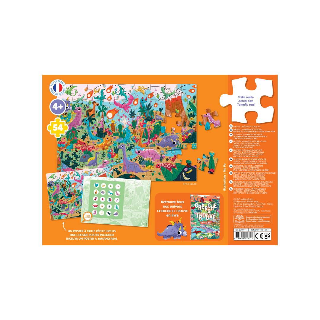 Puzzle cerca e trova 54pz -Dinosauri