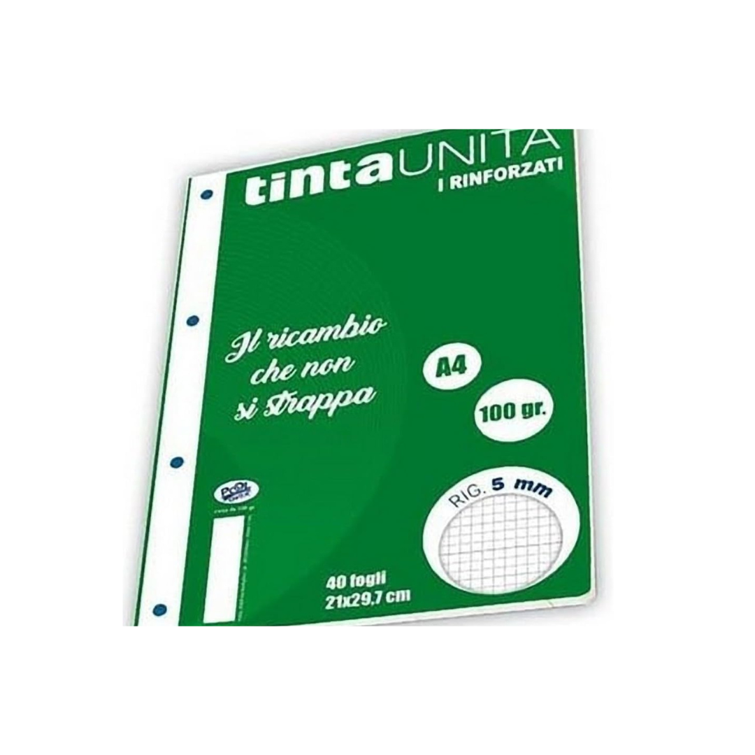 Ricambi rinforzati A4 quadretti 5mm