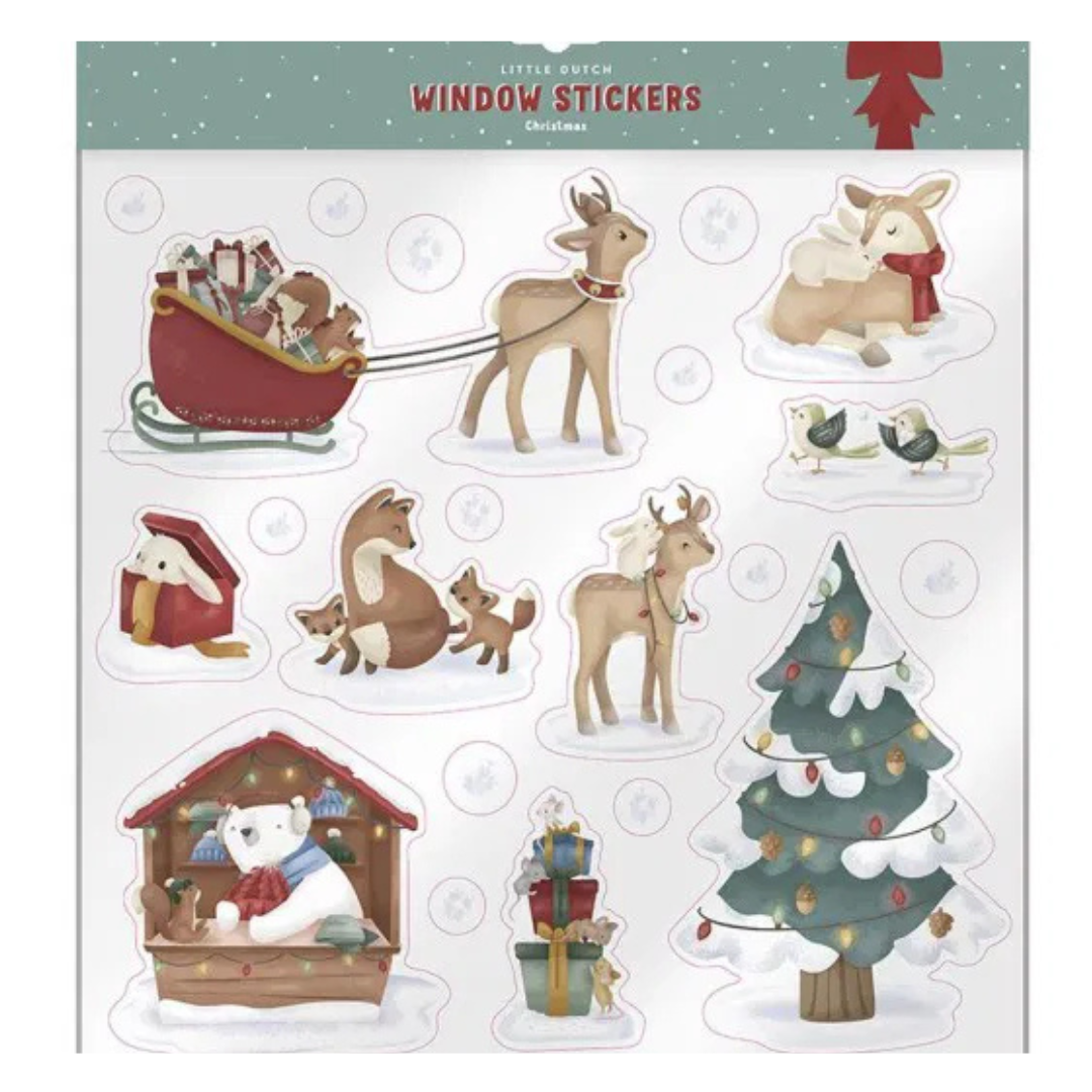 Sticker attacca stacca per vetro Natale