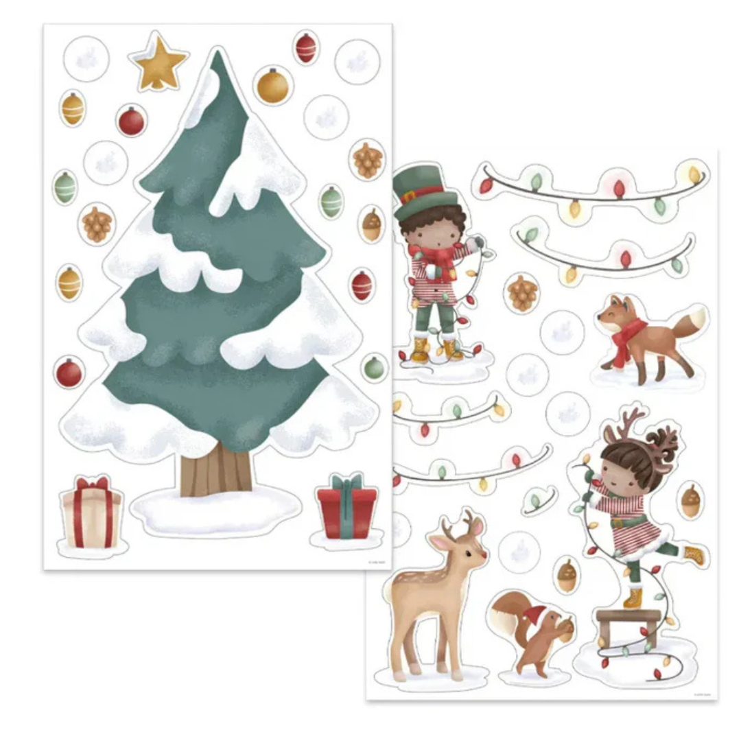 Sticker attacca stacca per vetro Natale