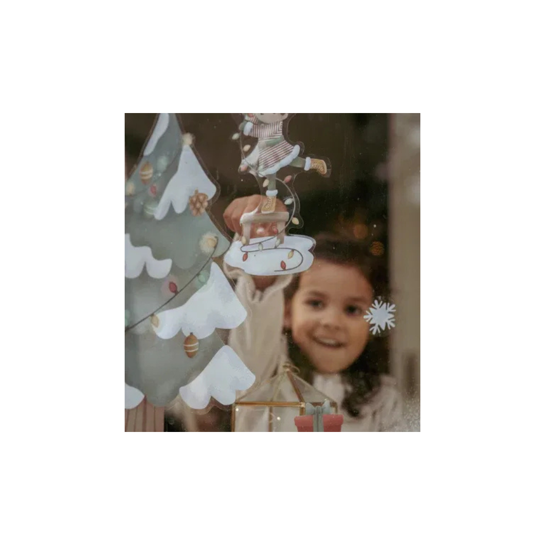 Sticker attacca stacca per vetro Natale