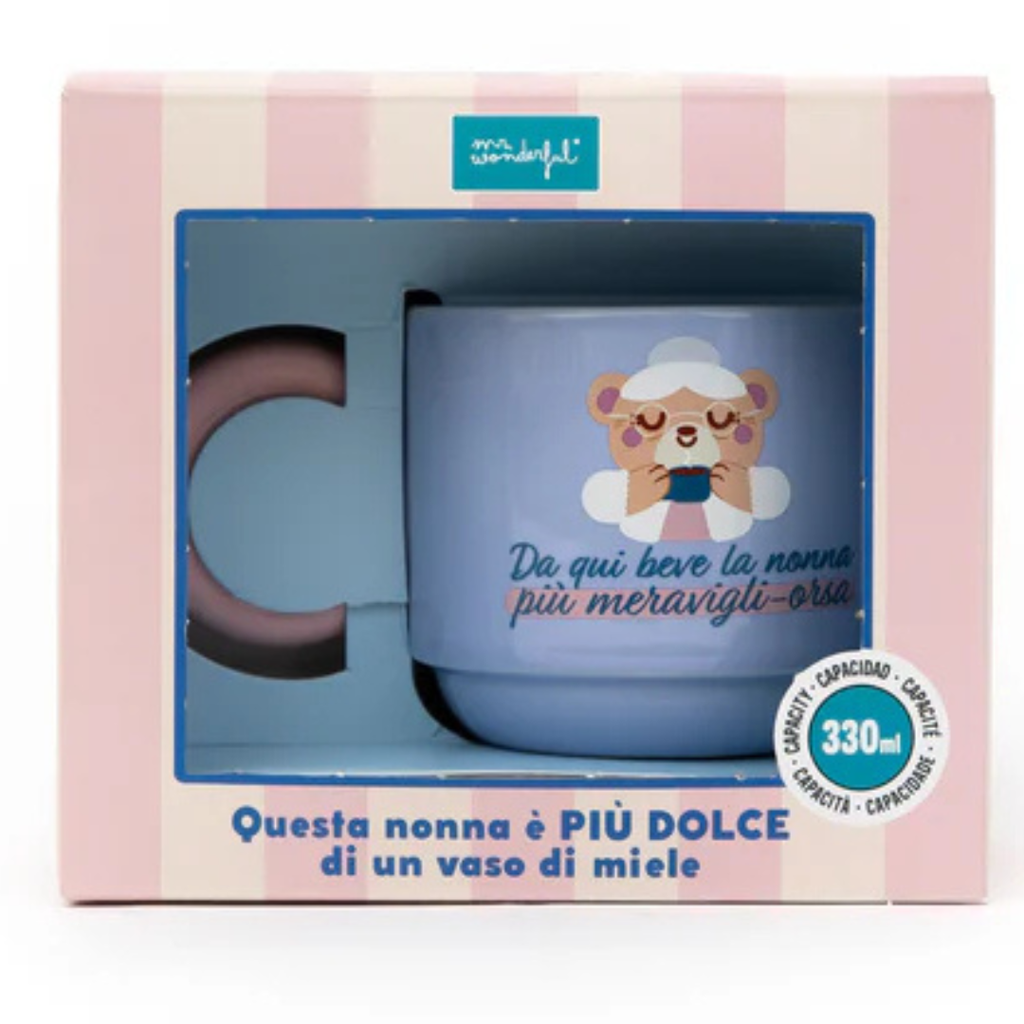 Tazza impilabile - Da qui beve la nonna più meravigli-orsa