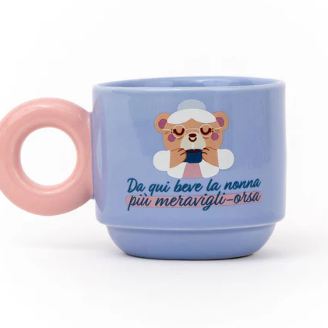 Tazza impilabile - Da qui beve la nonna più meravigli-orsa