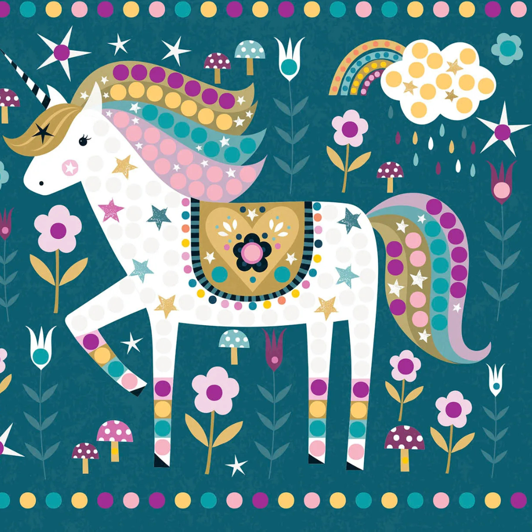 Unicorno brillante con strass