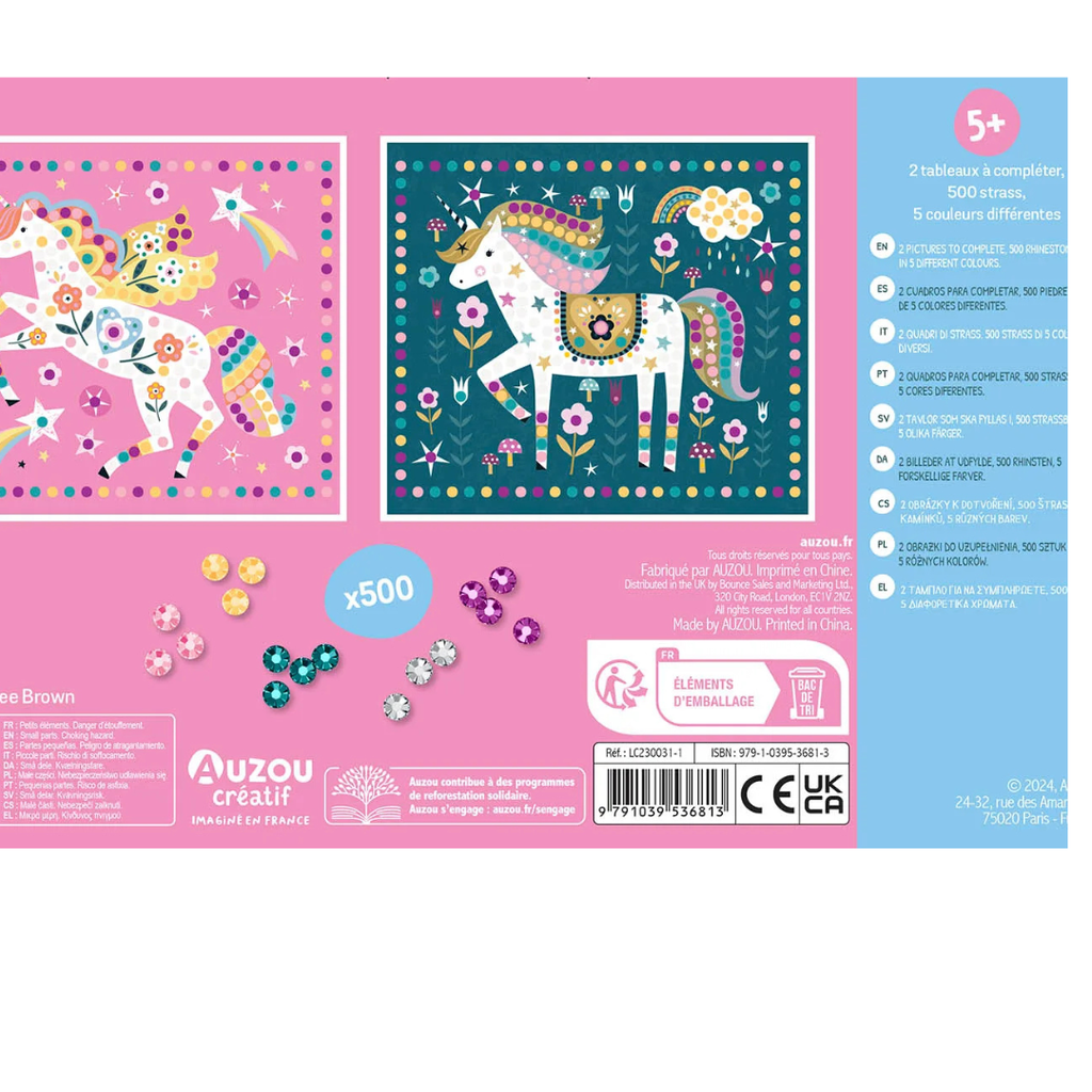 Unicorno brillante con strass