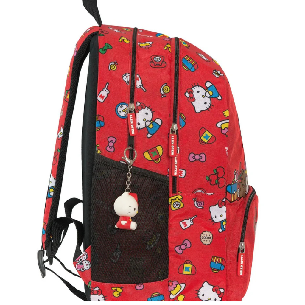 Zaino organizzato Hello kitty Rosso