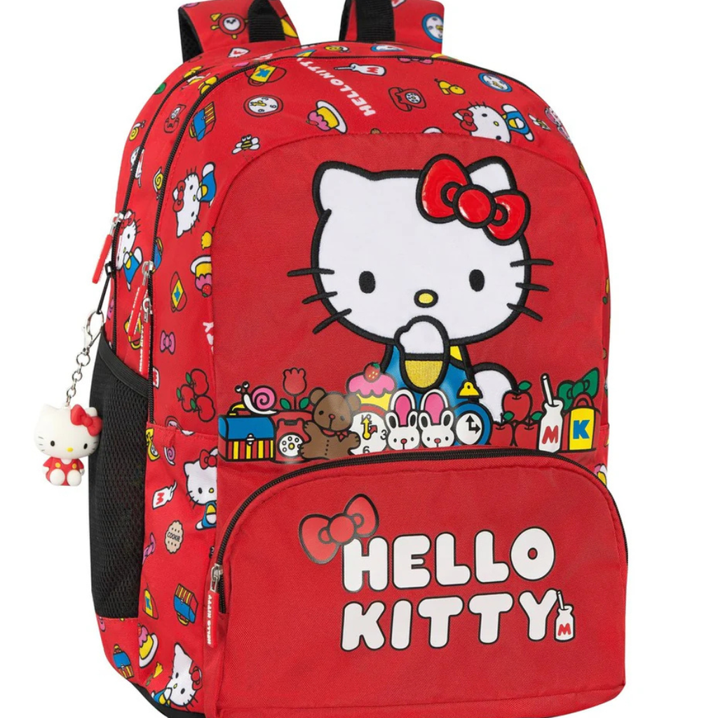 Zaino organizzato Hello kitty Rosso