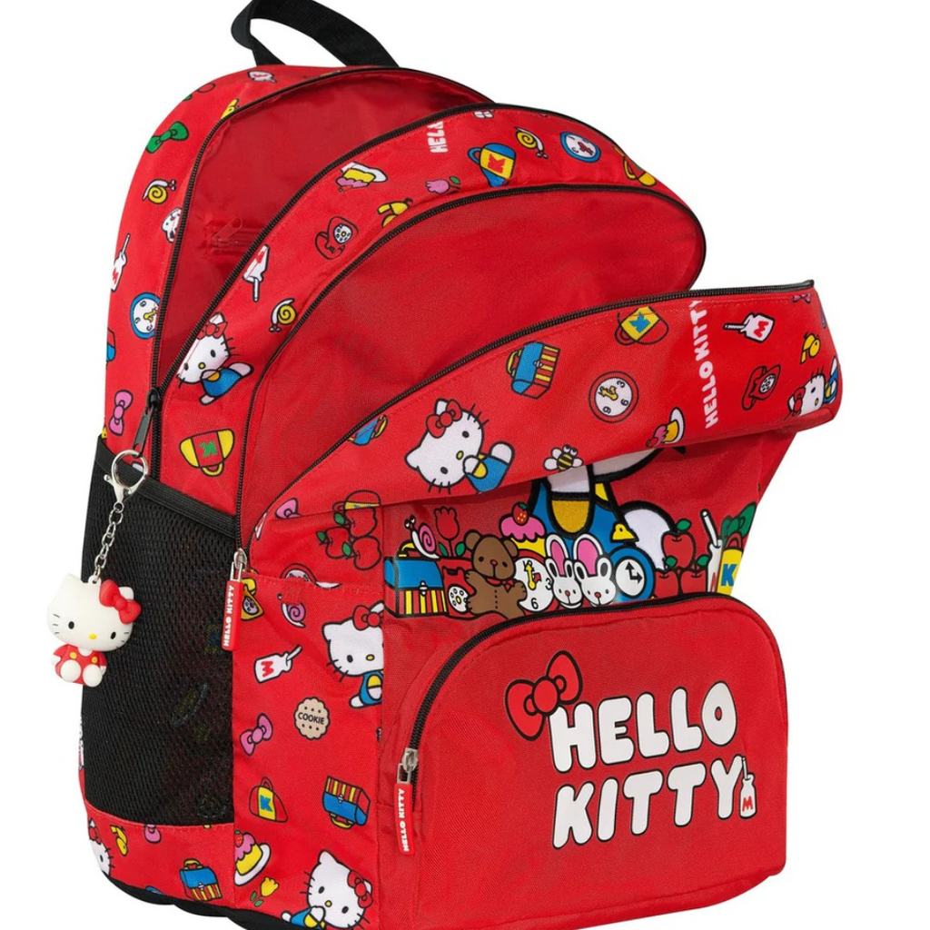 Zaino organizzato Hello kitty Rosso